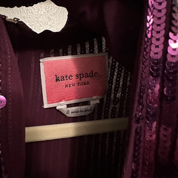 Kate Spade Ombre Sequin Long Sleeve Dress in Pink and Purple - Picture 5 of 9